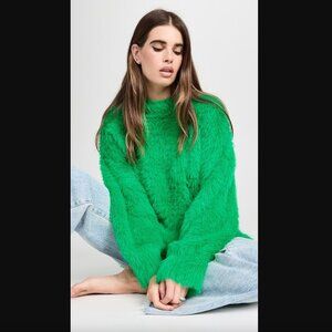 AKNVAS Manu Emerald Green Fuzzy Sweater S